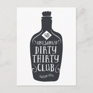 Postal 30 cumpleaños 30 años sucio 30