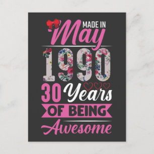 Postal 30 de mayo de 1990 Esposa de 30 años Madre