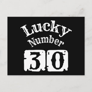 Postal 30 - Número de la suerte 30 Suerte