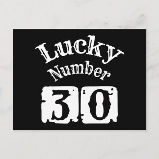 Postal 30 - Número de la suerte 30 Suerte