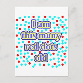 Postal 30 puntos rojos viejos