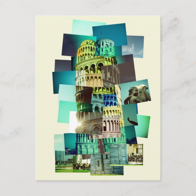 Postal 30 tomas de Pisa (fondo amarillo) (Anverso)
