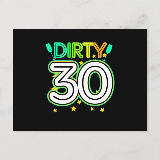 Postal 30th Birthday | Happy 30th Birthday (Anverso)