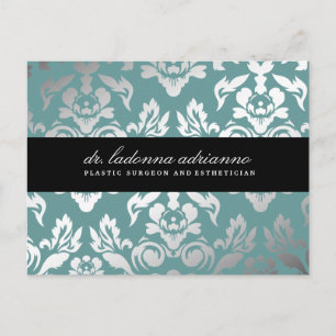 Postal 311 Azul Verde azulado de Ladonna Damask