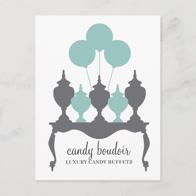 Postal 311 Candy Boudoir Rococo Robin Egg Blue & Grey Pos (Anverso)