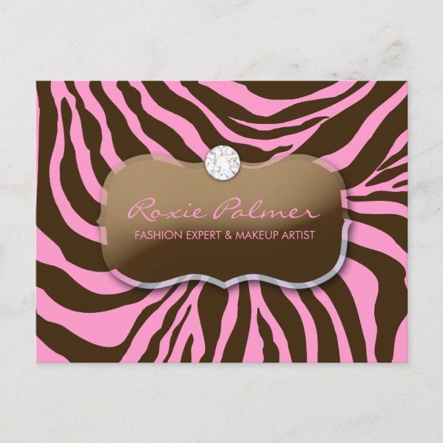Postal 311-cebra Teaze | Bliss rosado (Anverso)