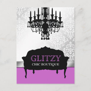 Postal 311 Glitzy Moda Boutique Purple Postcard