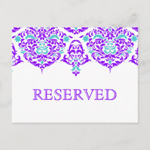Postal 311 Mon Cherie Damask Plum Aqua