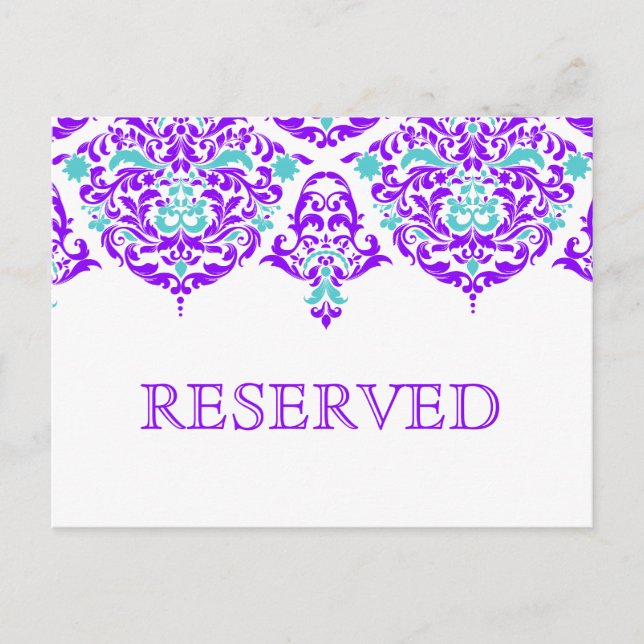 Postal 311 Mon Cherie Damask Plum Aqua (Anverso)