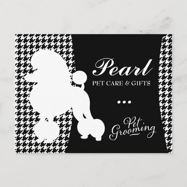 Postal 311 Pearl the Poodle Mascota Grooming Houndstoth (Anverso)
