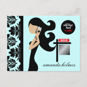Postal 311 Real Estate Fashionista Brunette Blue