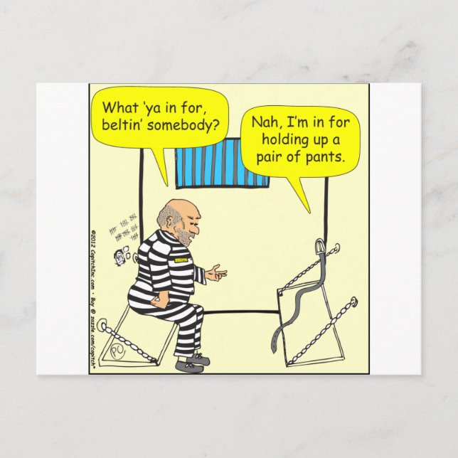 Postal 316 Cinturón en personalizado de la cárcel (Anverso)