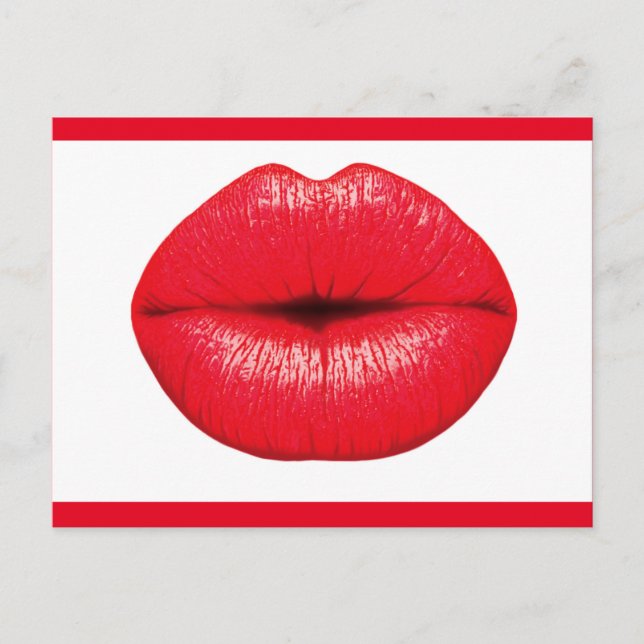 POSTAL 327493 ROJO SMOOCH LIPS KISS MAKEUP BEAUTY LOVE FA (Anverso)