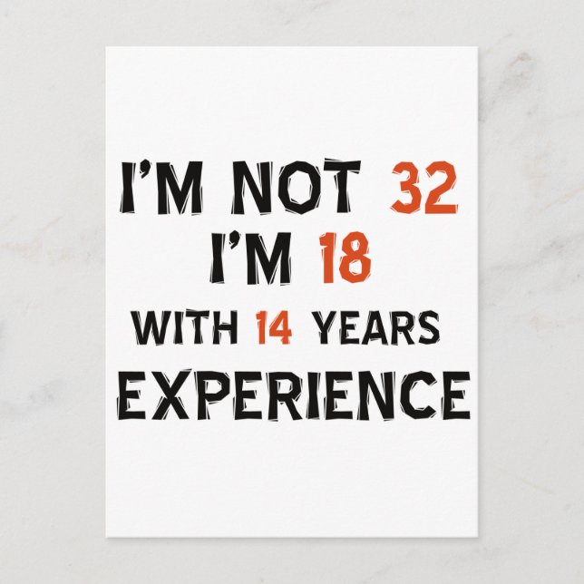 Postal 32.º diseño de cumpleaños (Anverso)