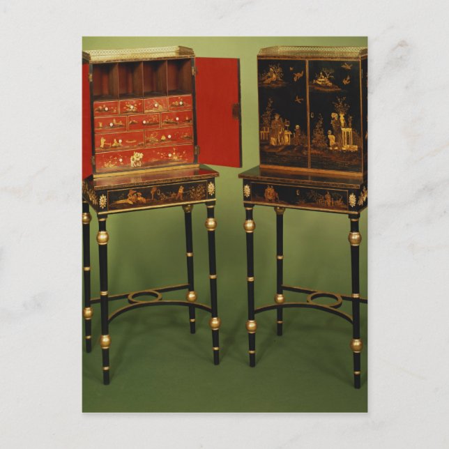 Postal 32:Dos gabinetes Chinoiserie, c.1770 (Anverso)