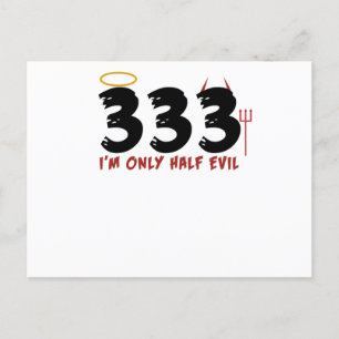 Postal 333 Solo soy mitad Halloween malvado