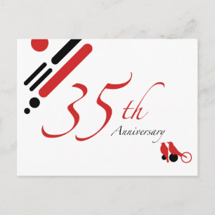 Postal 35° aniversario (aves mod)