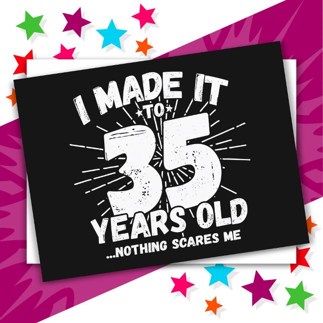 Postal 35 años de edad Meme sarcástico divertido Cumpleañ (Subido por el creador)