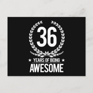 Postal 36º Cumpleaños (36 Años De Ser Increíble)