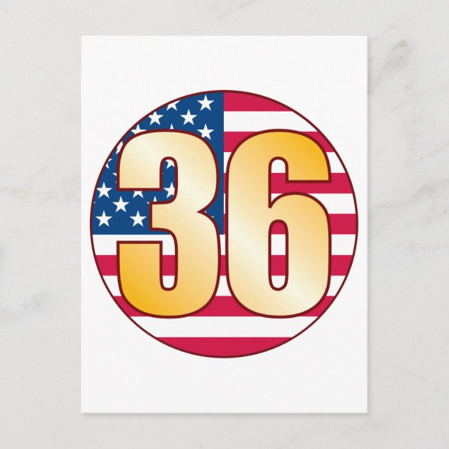 Postal 36 USA Gold (Anverso)