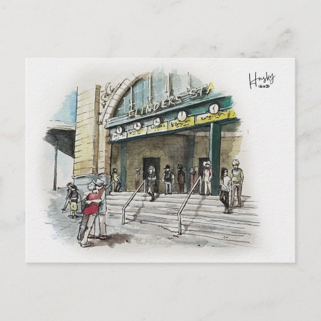 Postal 37 : Estación de Flinders (Anverso)