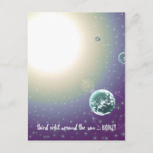 Postal 3.ª órbita de cumpleaños alrededor del sol