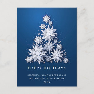Postal 3.ᵉʳ Snowflakes Christmas Tree Corporate Greys
