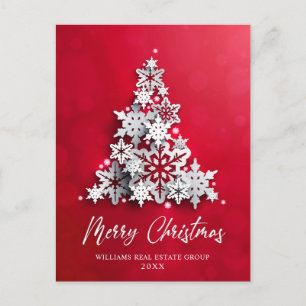 Postal 3.ᵉʳ Snowflakes Christmas Tree Corporate Greys