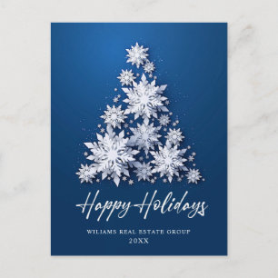 Postal 3.ᵉʳ Snowflakes Christmas Tree Corporate Greys