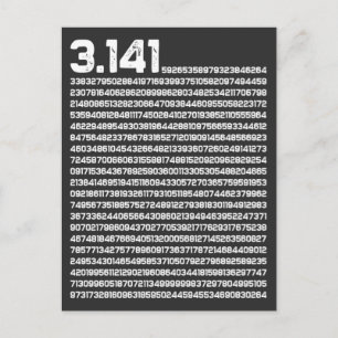 Postal 3.14 Pi Day Matemáticas Número Irracional Pi