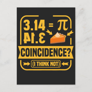 Postal 3.14 Pi y Pastel de Manzana Coincidencia Chistoso