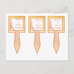 Postal 3 Cup Cake Picks Paris Peach