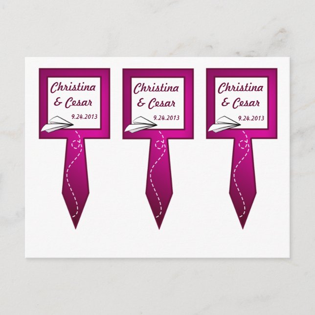 Postal 3 Cup Pastel Picapiés de papel Plano Morado Loop P (Anverso)