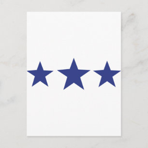 Postal 3 estrellas azules