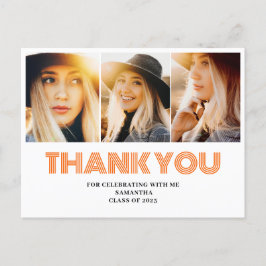Postal 3 Graduación de Collage de fotos Gracias