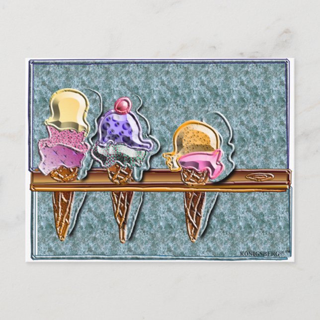 Postal 3 helados conos 1 (Anverso)
