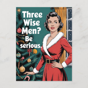 Postal 3 Hombres Sabios Sean Navidades Serios Navidad