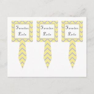 Postal 3 Recetas modernas de tarta de la copa de amarillo