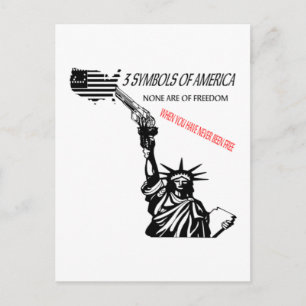 Postal 3 símbolos blanco