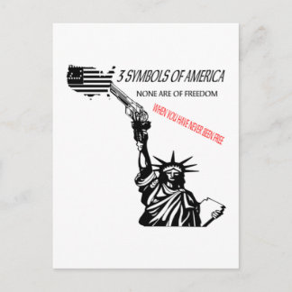 Postal 3 símbolos blanco