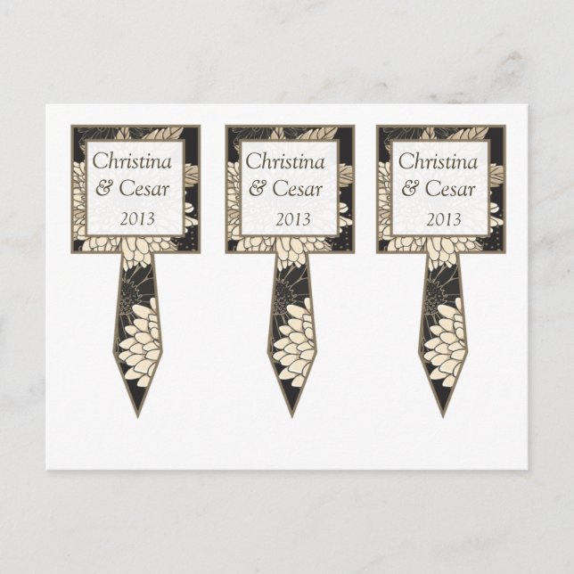 Postal 3 tazas de pasteles de la copa Daisies de crema ne (Anverso)