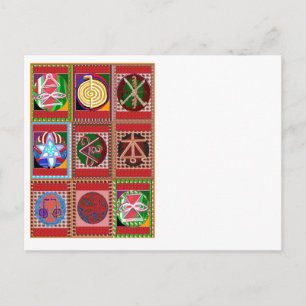 Postal 3 Venta Karuna Reiki Curación Símbolo de arte Rega