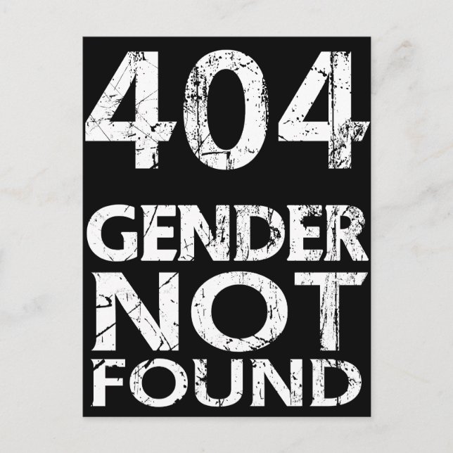 Postal 404 Gender not found - Agender Pride (Anverso)