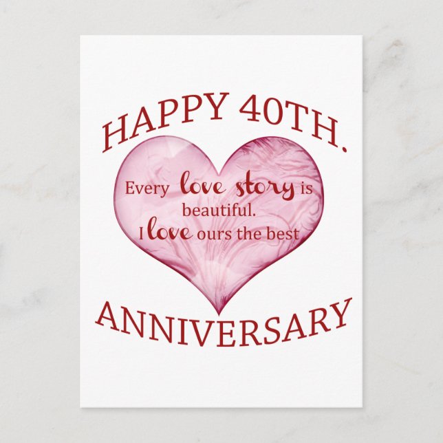 Postal 40.ª. Aniversario (Anverso)