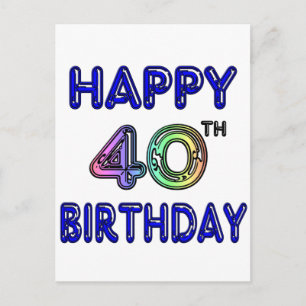 Postal 40.º cumpleaños con Ballon Font