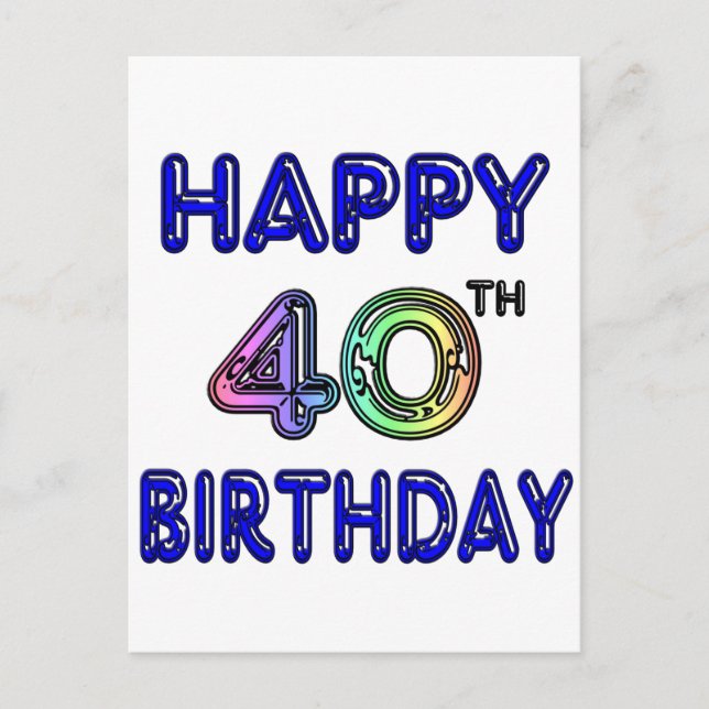Postal 40.º cumpleaños con Ballon Font (Anverso)