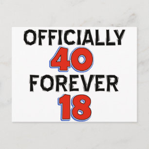 Postal 40.º diseño de cumpleaños