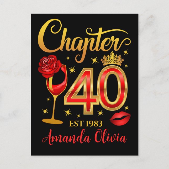 Postal 40 Aniversario, capítulo 40 de las mujeres (Anverso)
