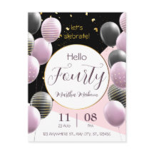 40 aniversario. Cumpleaños elegante