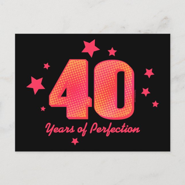 Postal 40 años de perfección (Anverso)